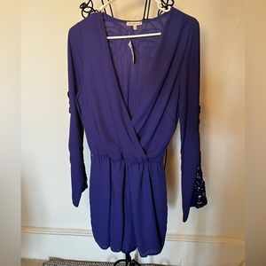 Blue Romper w/ Long Sleeves